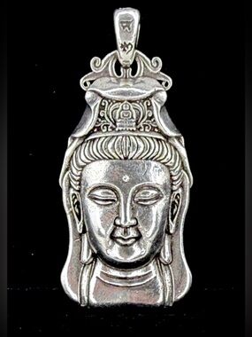 Kwan Yin Pendant S999 Pure Silver